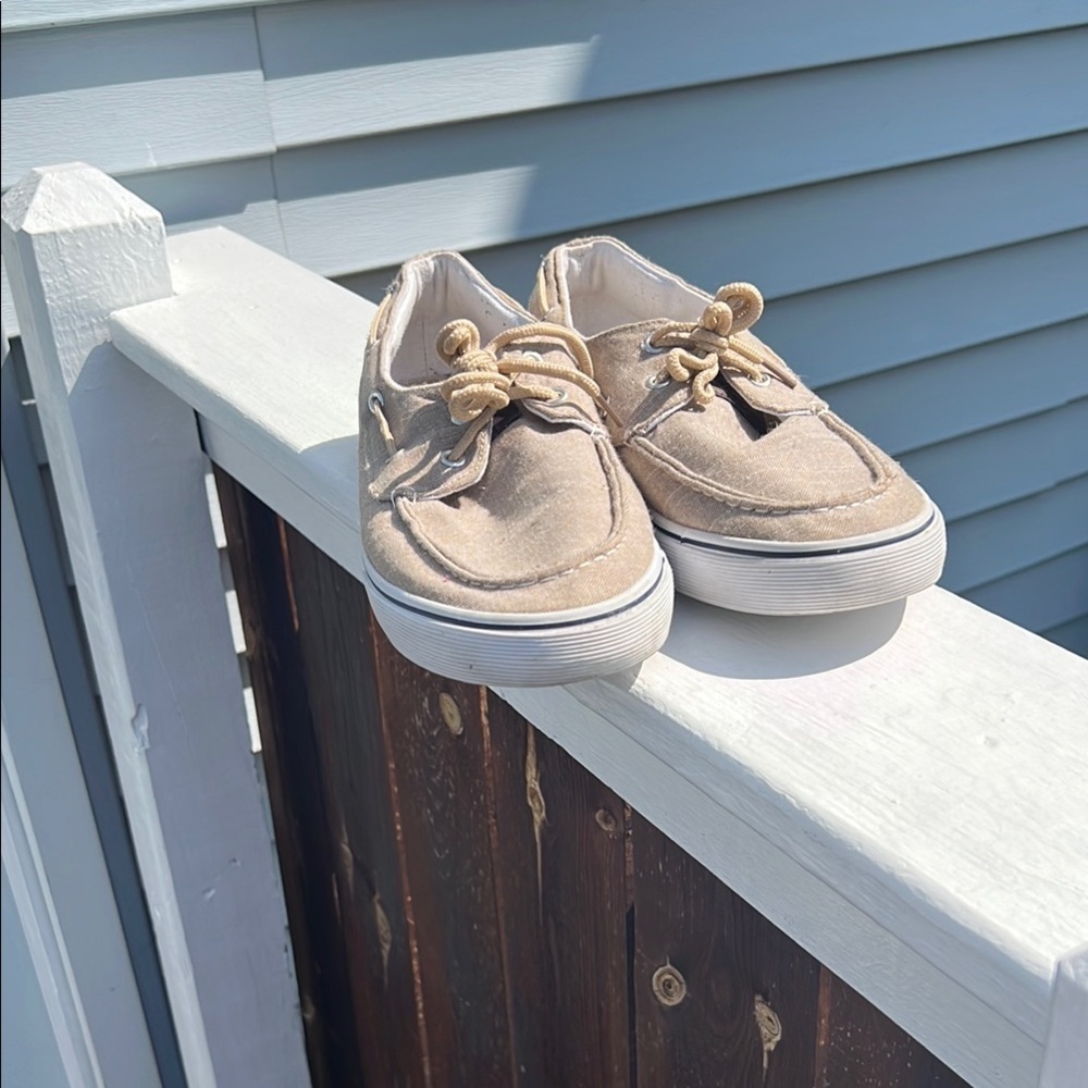 St. John's Bay Light Brown Boat Shoes #5